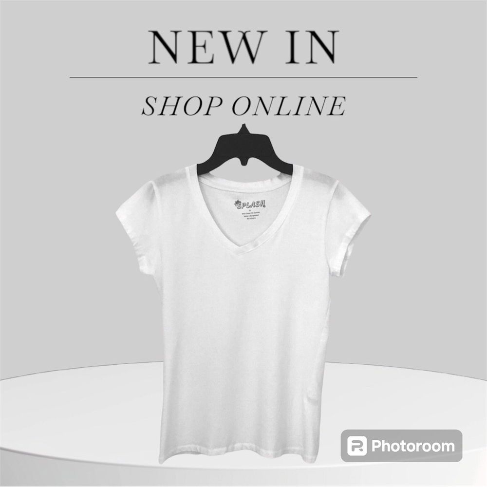 Splash Brand Fitted Stretch V-Neck junior Tee Size M